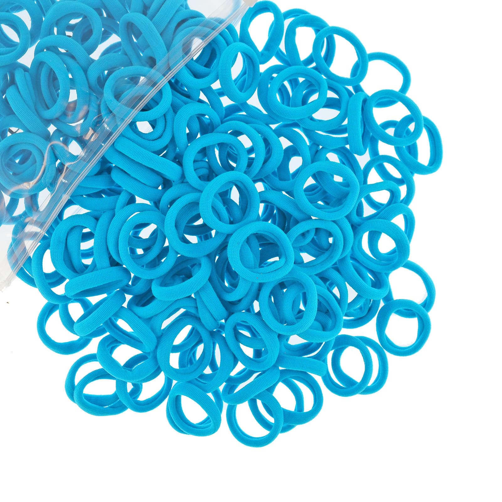 200 Pcs Solid Color Cotton Hair Ties Toddler Girls' Elastics Hair Ties Seamless Ponytail Holder Hair Accessories (teal)