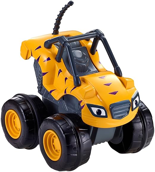 title=BLAZE CGK25 Fisher-Price Stripes Schiaccia e Sfreccia Veicolo, Giallo