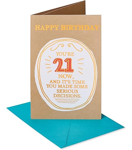 Old English Co. Golden Carte D'anniversaire 21e Anniversaire