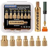 FFVRVSS Heat Set Insert Tool 7X Soldering Tips for M2 M2.5 M3 M4 M5 M6 M8 Threaded Inserts with 900M T18 Soldering Iron Adapter Premium Clear Storage Case Precision Press Tool for 3D Printer Parts