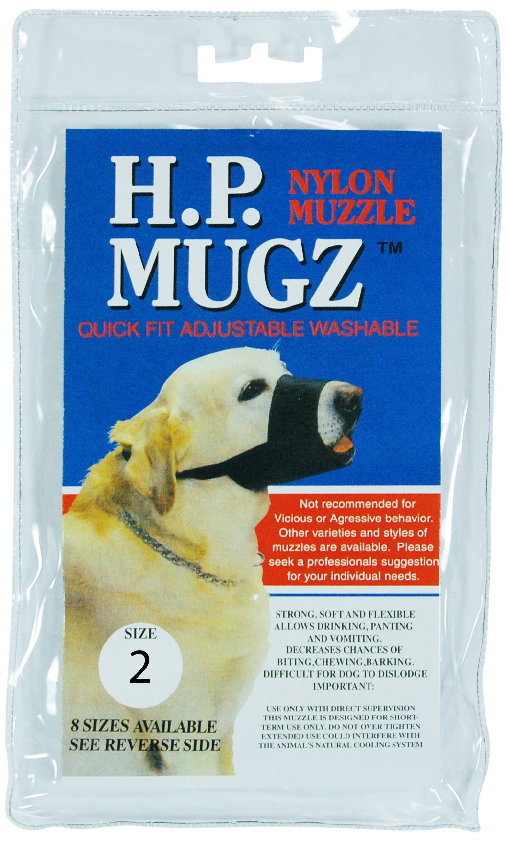 Hamilton H.P. Mugz Adjustable Quick Fit Nylon Soft Dog Muzzle, 5-1/2 to 5-3/4-Inch, Black