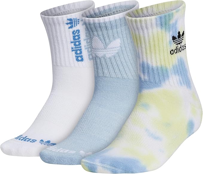 adidas Originals womens Color Wash Quarter Socks (3Pair), White
