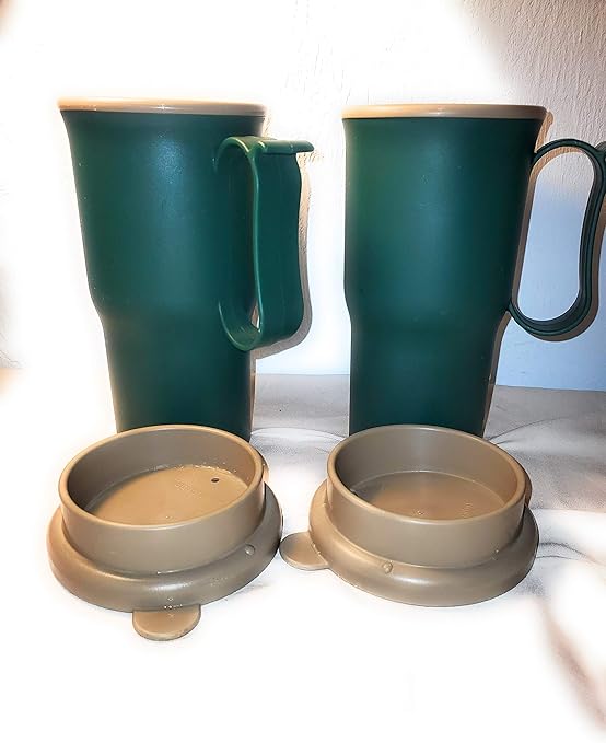 Amazon Com Tupperware Insulated Commuter Coffee Mug Set New Limited Travel Mugs Kitchen Dining