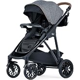 Chicco Corso Primo Modular Quick-Fold Stroller | Modular Stroller for Newborns &amp; Toddlers, UPF 50+ Canopy w/ Visor, ClearTex Fabrics, 4-Wheel Suspension, 1-Hand Fold, Grey
