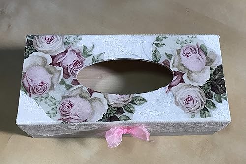CAJA MADERA PAÑUELOS DECORADA A MANO PIEZA UNICA: Amazon.es: Handmade