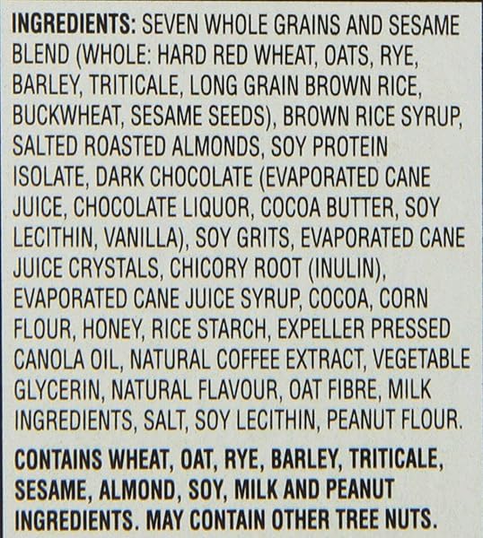 KASHI, CHEWY GRANOLA, DARK MOCHA ALMOND SNACK BARS, 175G/6.17OZ., 5CT, {IMPORTED FROM CANADA}