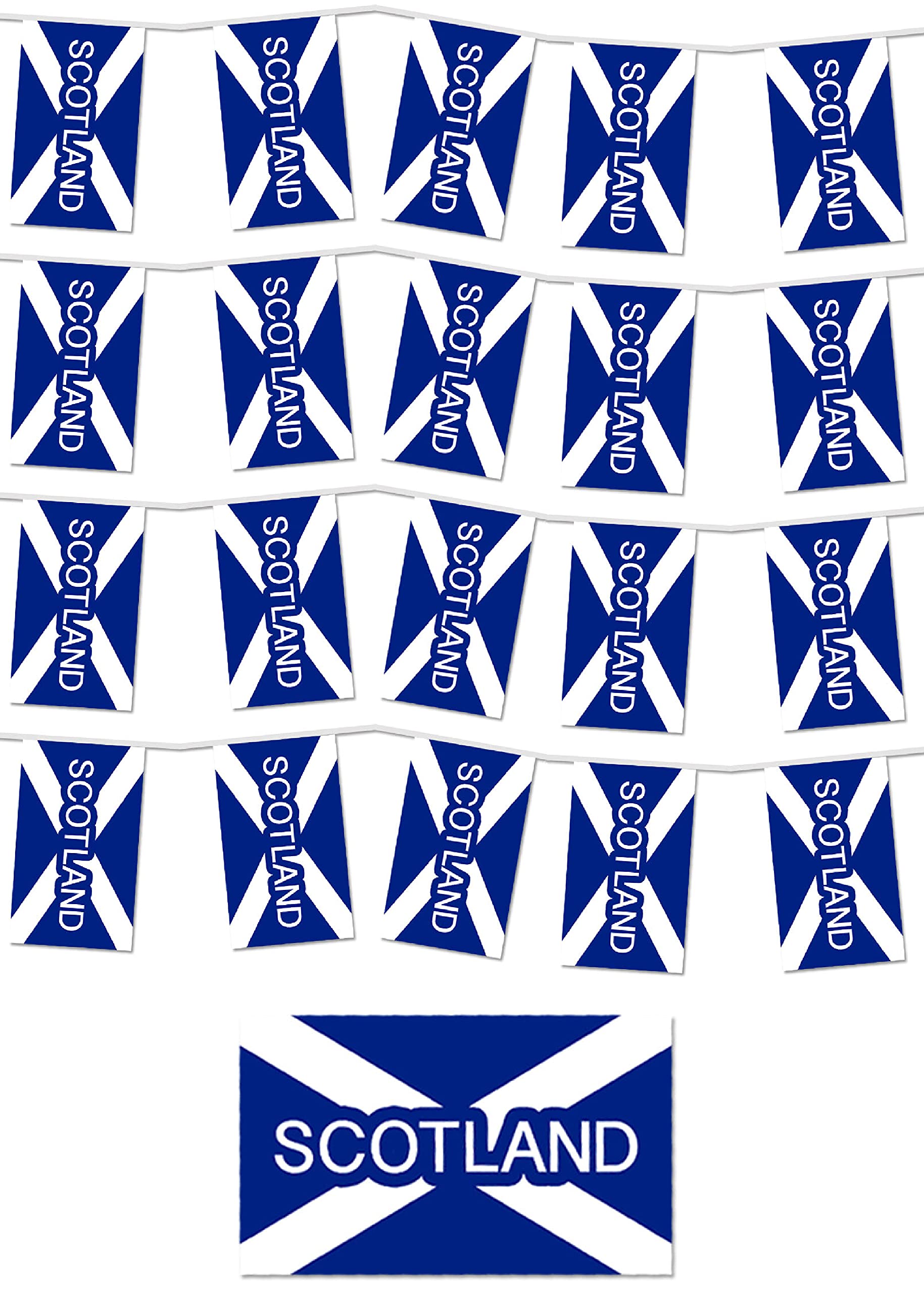 Scotland Party Bunting/Various Lengths (12m, Multi)