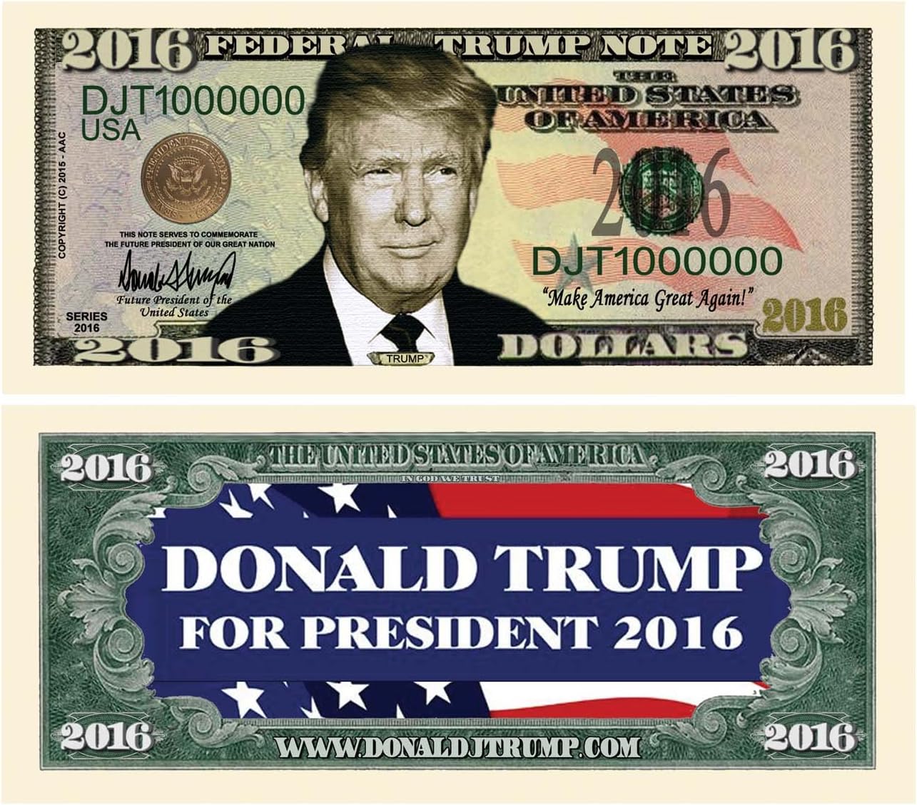 100 BILLS Donald Trump memorabilia 2020 Re-Election Campaign Dollar ...
