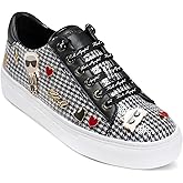 Karl Lagerfeld Women's Cate Pins Tweed Lace up Sneaker