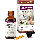 Amber NaturalZ Vibactra Plus for Pets, Immune Health &amp; Yeast Balance, 1 OZ | Supports overall immune health, stomach &amp; respiratory health, helps pets maintain normal yeast balance &amp; a healthy microbiome