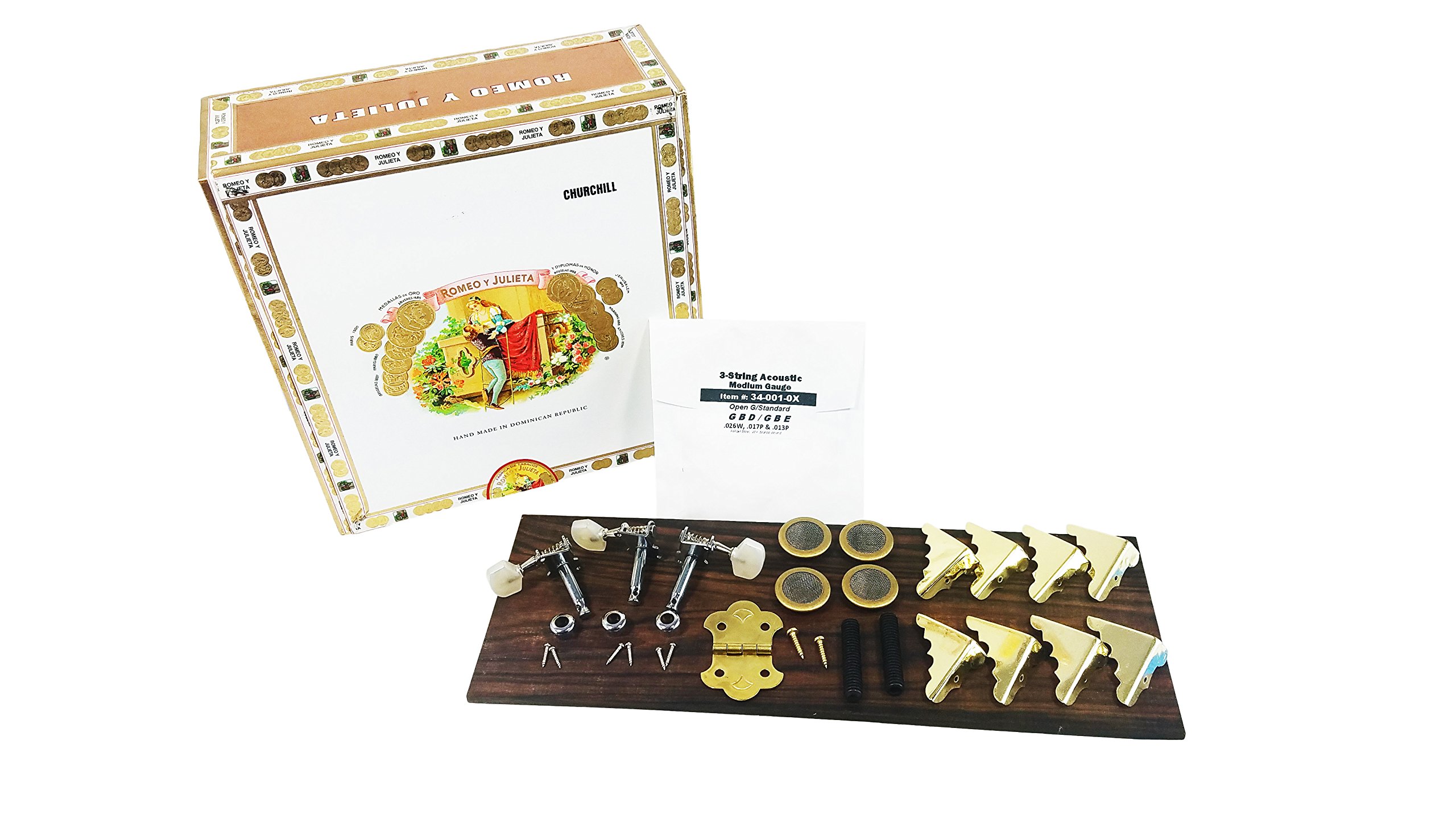 Photo 1 of C. B. Gitty Basic Cigar Box Guitar Kit with Detailed Assembly Instructions