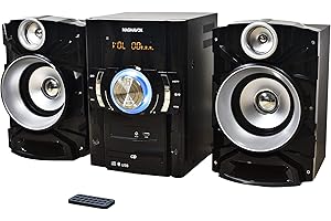 Magnavox MM440 3-Piece CD Shelf System with Digital PLL FM Stereo Radio, Bluetooth Wireless Technology, and Remote Control in