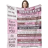 Pozevan Daughter Gifts, Birthday Gift for Daughter, Daughter Blanket (60x50 Inches)