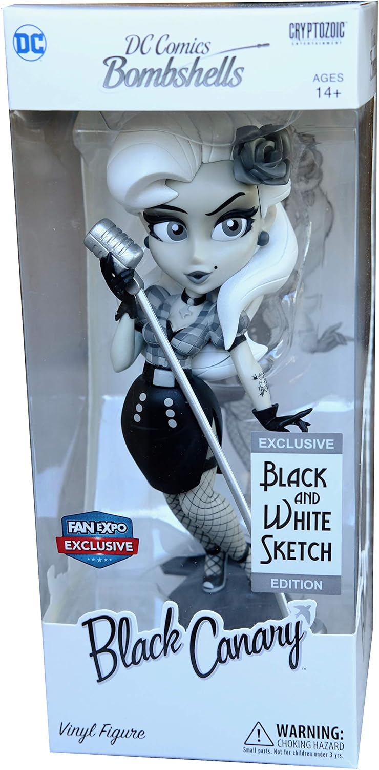 dc bombshells black canary statue