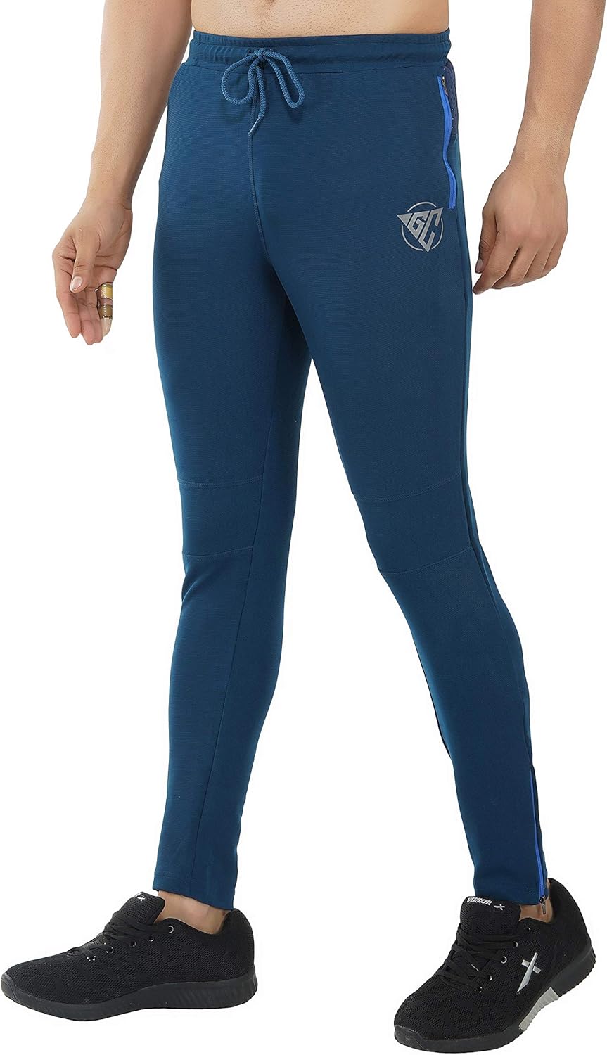 Buy Gyms Cart Men's Slim Fit Trackpants (Top & Bottom Zipper Style) at