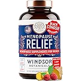 Menopause Supplements for Women - 5-HTP, Dong Quai, Black Cohosh for Menopause Hot Flashes, Night Sweats Relief Support - Womens Pre Meno Premenopausal Perimenopause Supplement - 90 Caps
