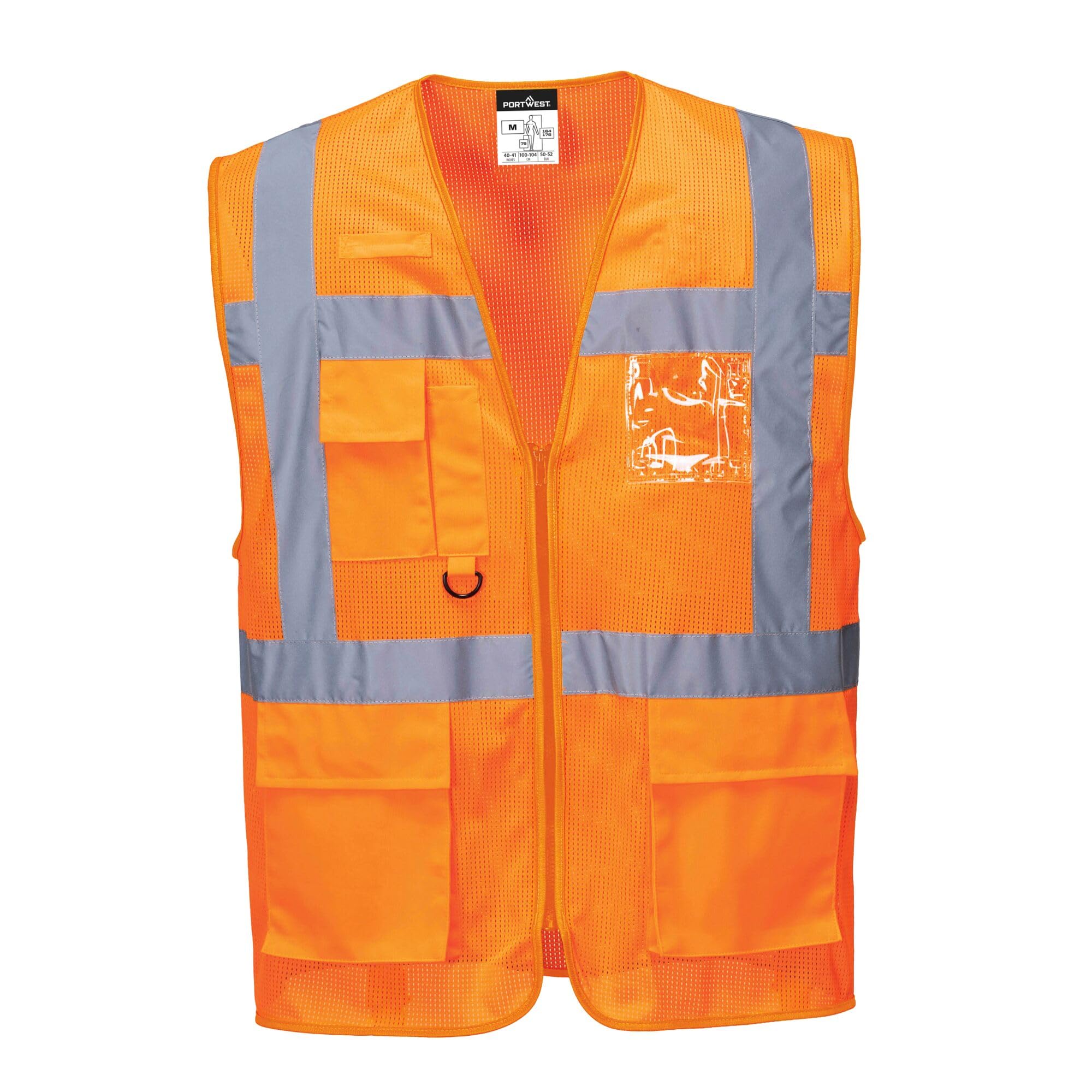 Portwest C376ORRS Athens Mesh Air Executive Vest, Small, Orange