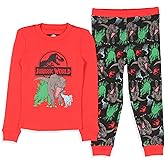 INTIMO Jurassic World Toddler Boys' Movie Film Park Logo Icon Tight Fit Sleep Pajama Set