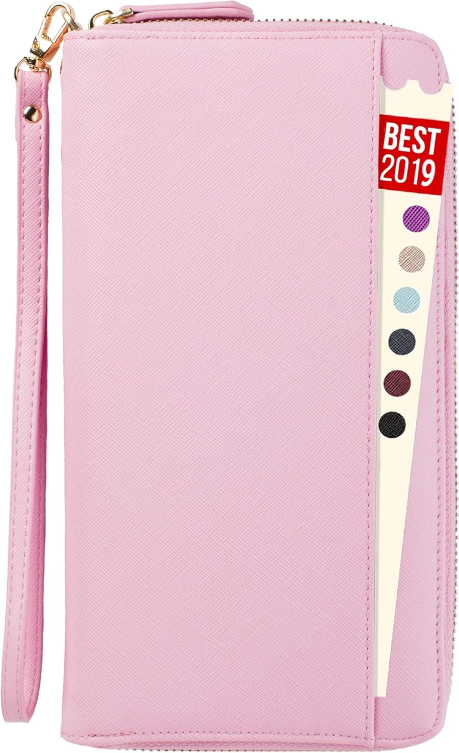  | Travel Document Organizer - RFID Passport Wallet Case Family Holder Id Wristlet (Rose Gold) | Passport Wallets