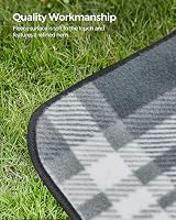 SONGMICS Large Picnic Blanket 195x150cm Waterproof Grey & White Mat view 7