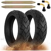 RUTU 2Set 130/60-13 Off Road Scooter Tire, All Terrain Tubeless Knobby Tire | Tubeless All Terrain for Motorcycle Moped Tyre Replacement, AT Pattern, 250KG/551LBS Load, Abrasion-Resistant Nylon Rubber