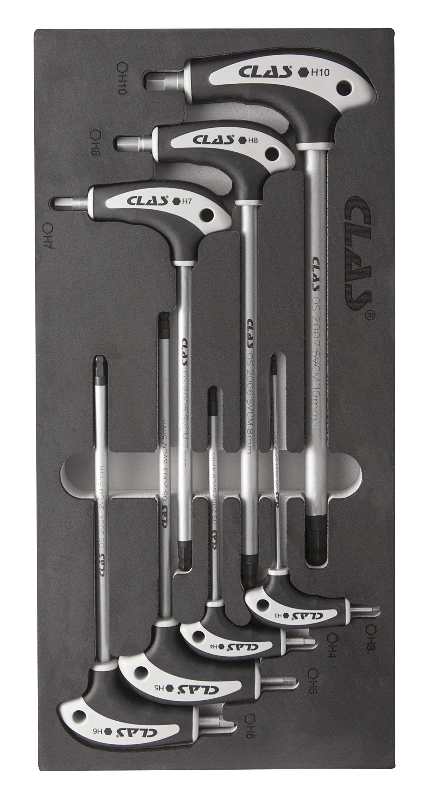 7 Piece Hex T-Handle Wrench Insert 3-10 mm