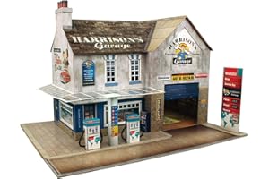 O Gauge 7mm 1:48 Scale Model Railroad Building Garage & Shop Kit The CityBuilder