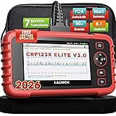 LAUNCH OBD2 Scanner 2026 US Ver. CRP123X V2.0 Elite, 7 Reset Scan Tool, FCA SGW, Engine ABS SRS Transmission Code Reader, Cloud Report, Lifetime Free Wi-Fi Update Diagnostic Tool, Battery Test,AutoVIN