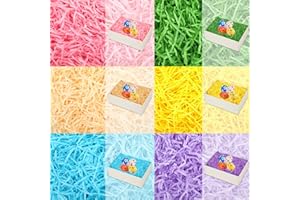 MARFOREVER 100g Colorful Easter Grass Raffia Shredded Paper Grass for Easter Basket Filling Gift Wrapping Basket Filler Bulk 
