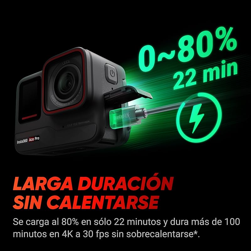 Insta360 ace pro: câmera de ação à prova d'água projetada com leica, sensor insignia de 1/1,3", imagem máxima de redução de ruído ai, 4k a 120fps, tela giratória de 2,4" e recursos de ia