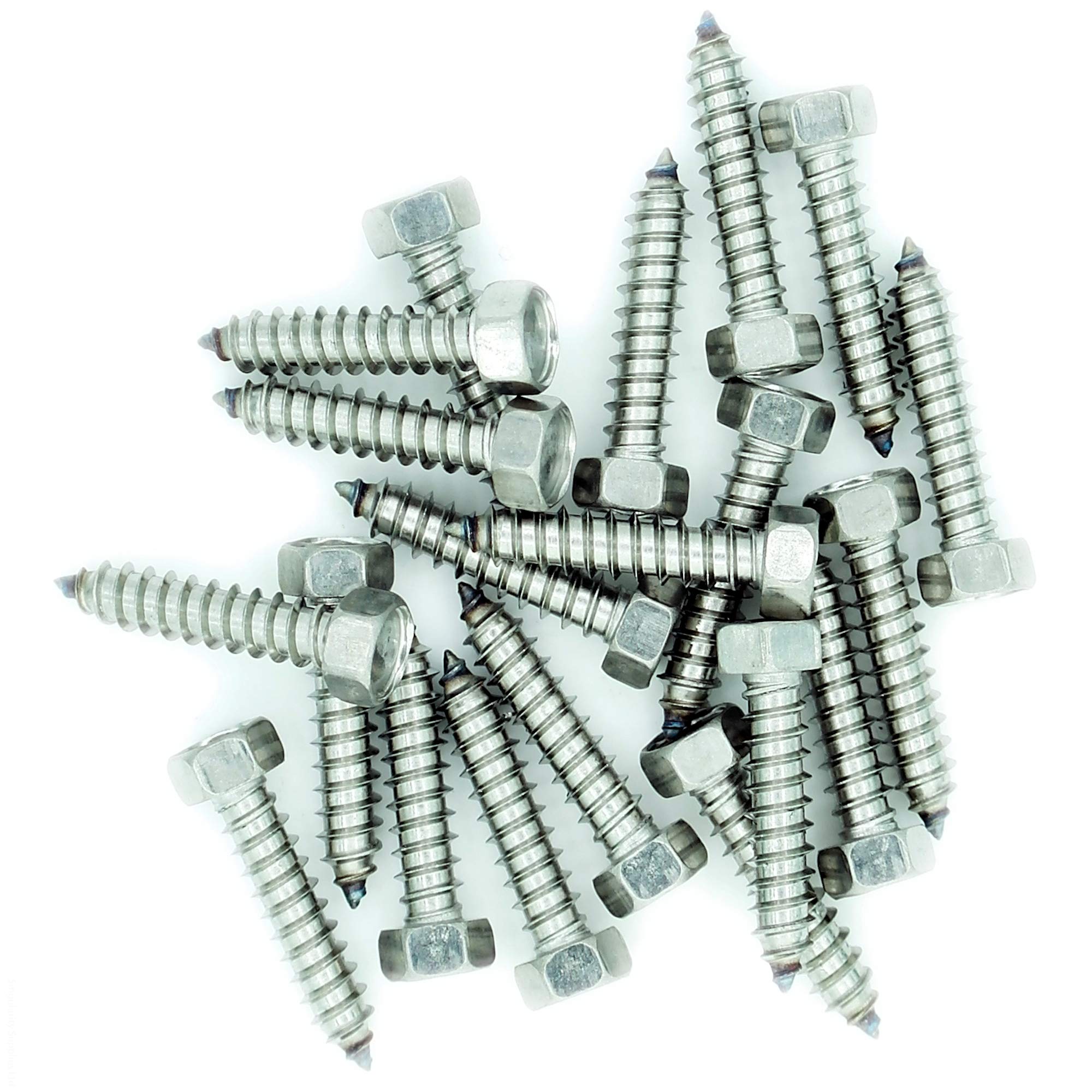 No.14 x 1 (6.3mm x 25mm) Hex Self-Tapping Screw - Stainless Steel (A2) (Pack of 20)