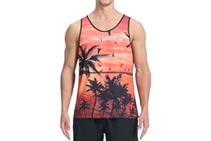 KPSUN Men's Quick Dry Sports Tank Tops Athletic Gym Bodybuilding Fitness Sleeveless Shirts for Beach Running Workout