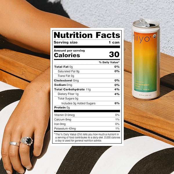 HIYO ORGANIC SOCIAL TONIC – WATERMELON LIME, 12 FZ – N.A. FUNCTIONAL SELTZER, SPARKLING WATER CRAFTED WITH ORGANIC ADAPTOGENS, NOOTROPICS & BOTANICALS