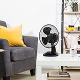 Zanussi 9 Inch Portable Desk Fan 2 Speeds 90° Oscillation Black view 4