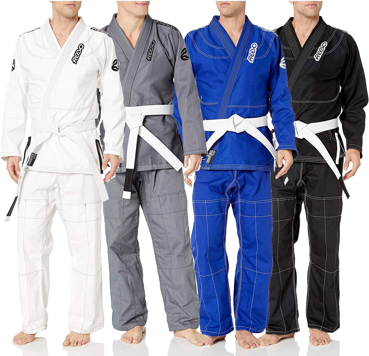 REEVO Guard Ultra Light BJJ Gi - Brazillian Jiu Jitsu Uniform w/Free White Belt