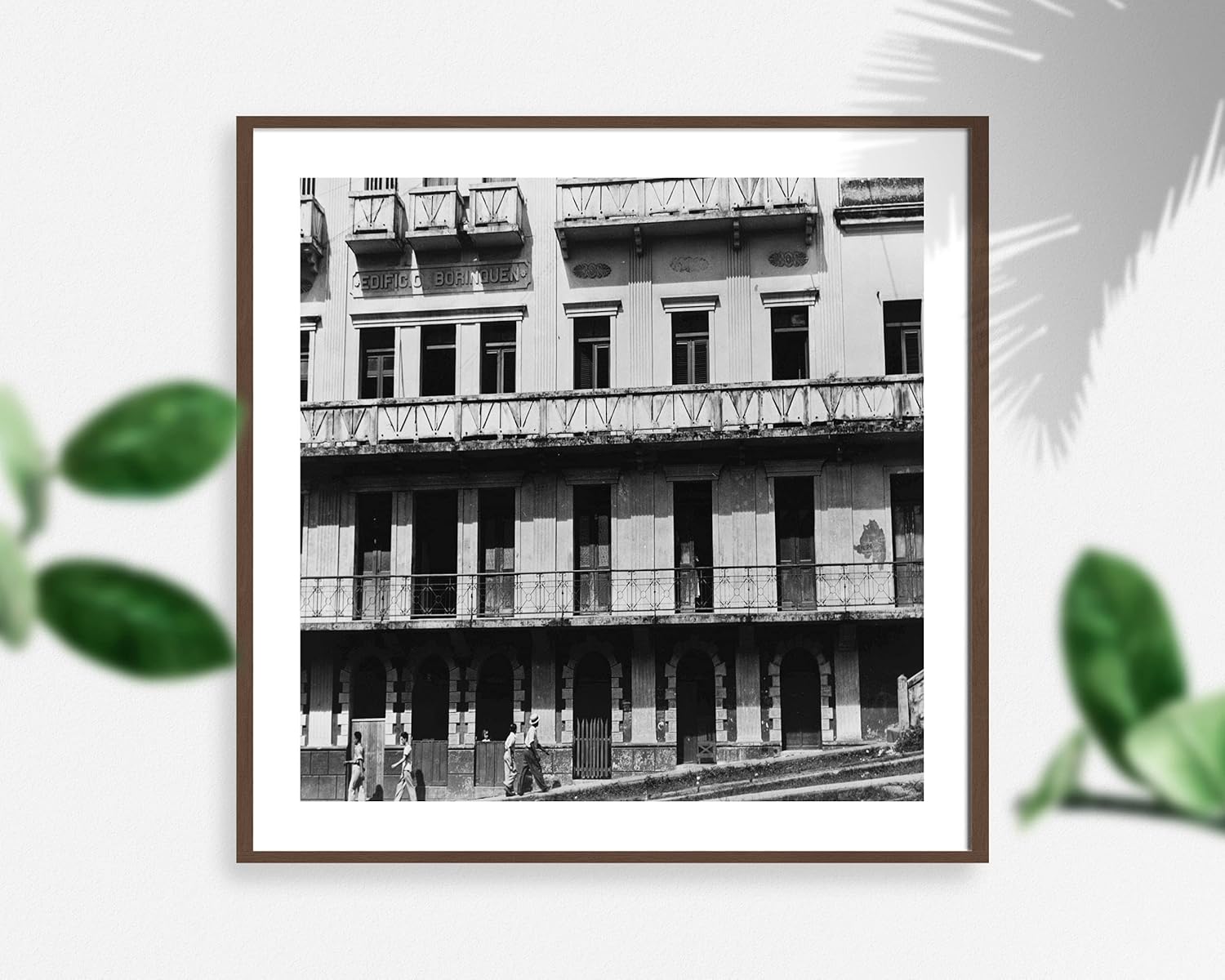 Photographs - 1941 Photo San Juan, Puerto Rico. Apartment house near the Cathedral in old part of the city Location: Puerto Rico, San Juan, San Juan Municipality
