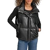 Levi's Women's Vegan Leather Quilted Short Puffer Jacket