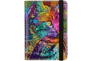 AIRMORS Passport Holder for Travel,Cute Passport Cover,Travel Wallet with Credit Card Slots Rfid passport Wallet Waterproof Documents Organizer Women Men (vase cat)