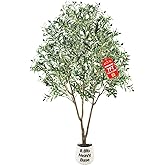 Large Olive Trees Artificial Indoor 7FT, Upgraded Faux Olive Tree with Realistic Leaves and Fruits, Heavy Base, Modern Fake Faux Plants for Home/Office Decor Gifts
