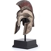 Veronese Design 8 1/4 Inch Spartan Hoplite Helmet Display Cold Cast Resin Bronze Finish Sculpture Tabletop Decoration