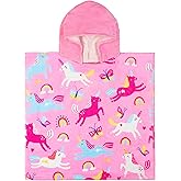 Baba & Bear Hooded Towel for Kids Swimsuit Cover Up for Beach, Pool, Bath (Unicorn)