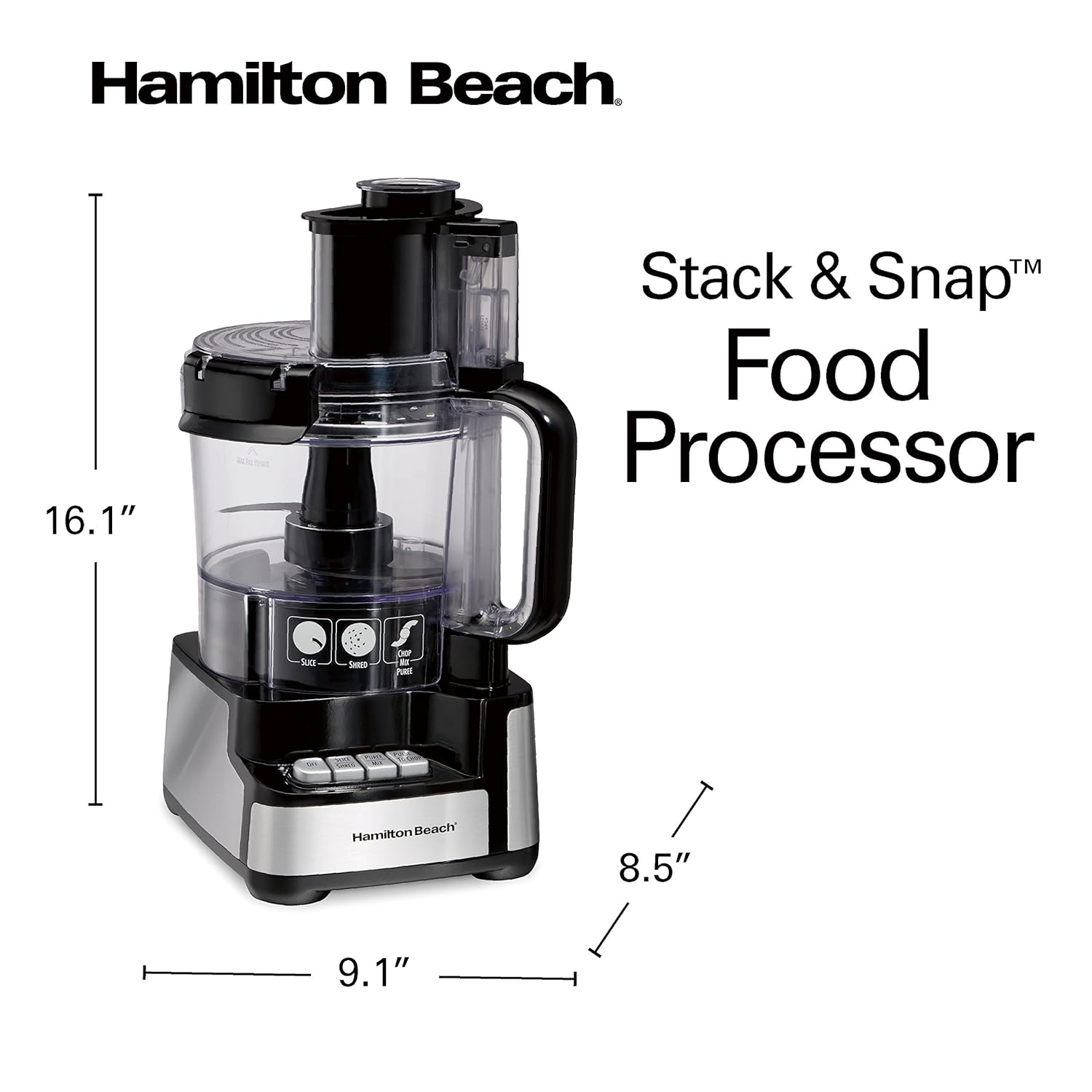 Hamilton Beach 12Cup Stack and Snap Food Processor 70725A eBay
