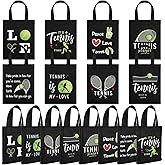 Kajaia 24 Pcs Tennis Gift Bag Tennis Party Treat Bags with Handles Reusable Goodie Favor Bag Non Woven Party Favor Birthday Supplies