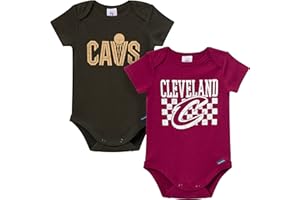 Gerber unisex-baby NBA Team 2 Pack Short Sleeve Onesie Bodysuits