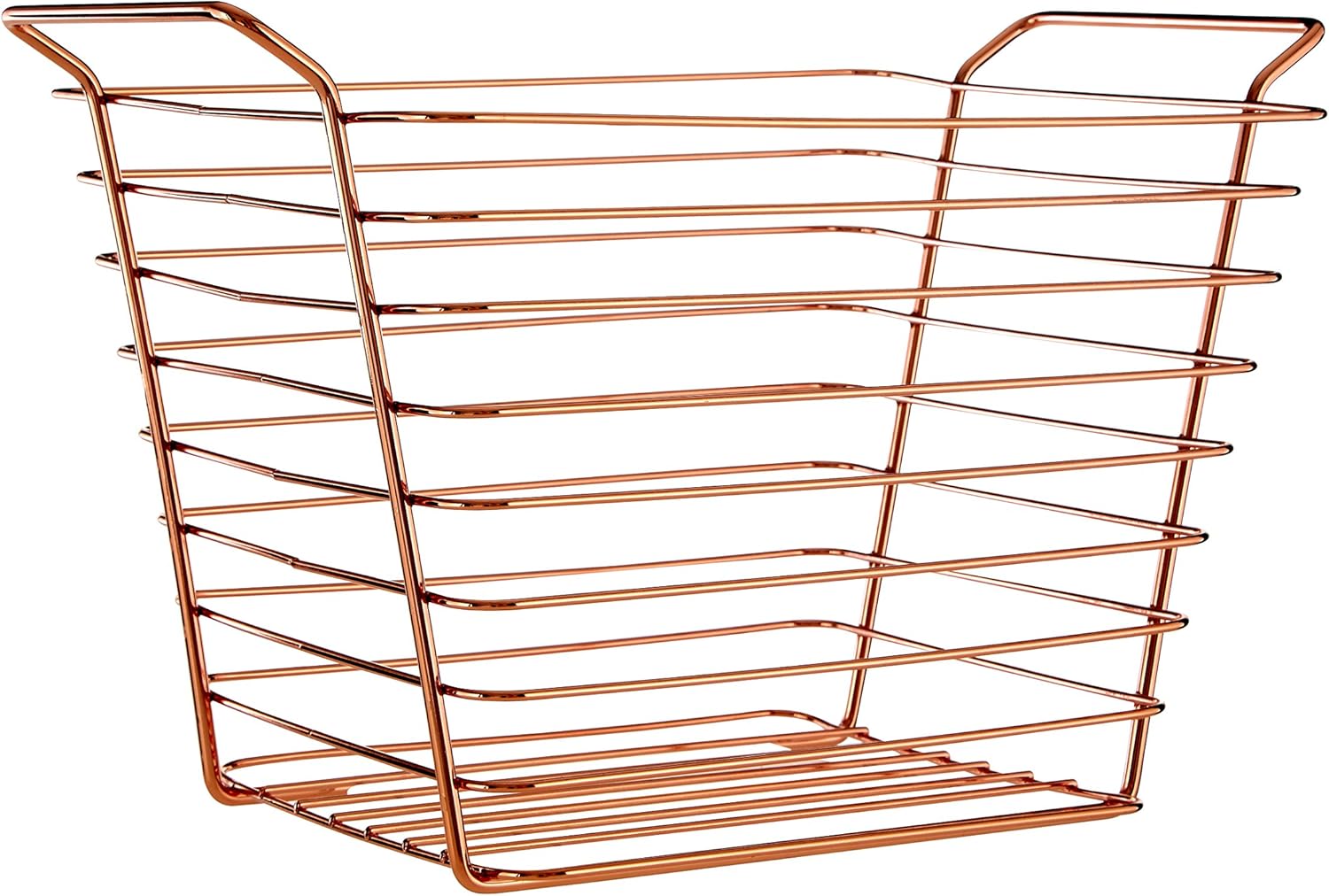 Shine Wire Basket Rose Gold Large Home Bathroom Storage