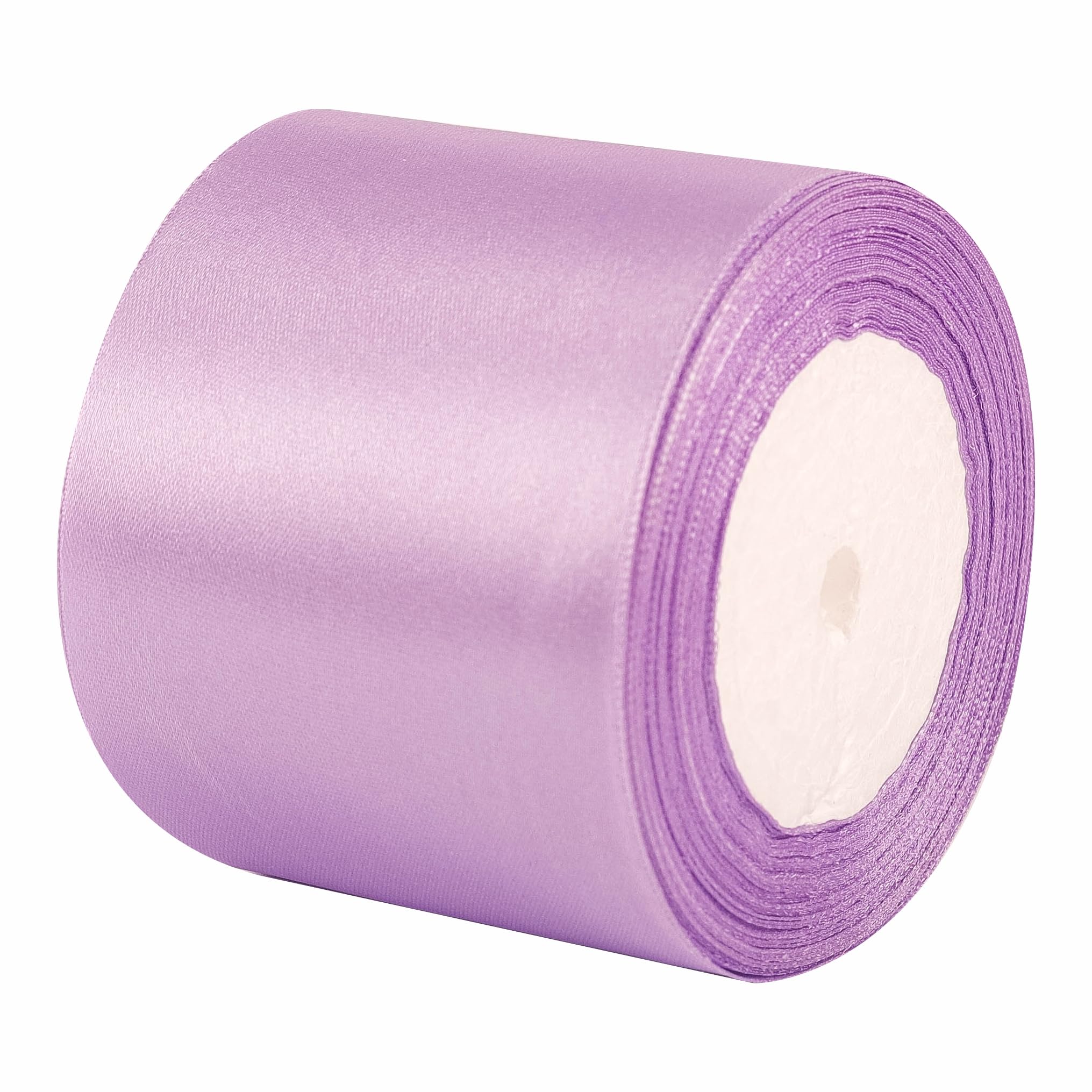 75mm Wide Purple Solid Satin Ribbon for Gift Wrapping 22M,Silk Thick Ribbon Polyester Ribbon 75mm for Crafting Christmas,Hair Bows, Bouquets,Cake,Wedding Car,Party Decoration