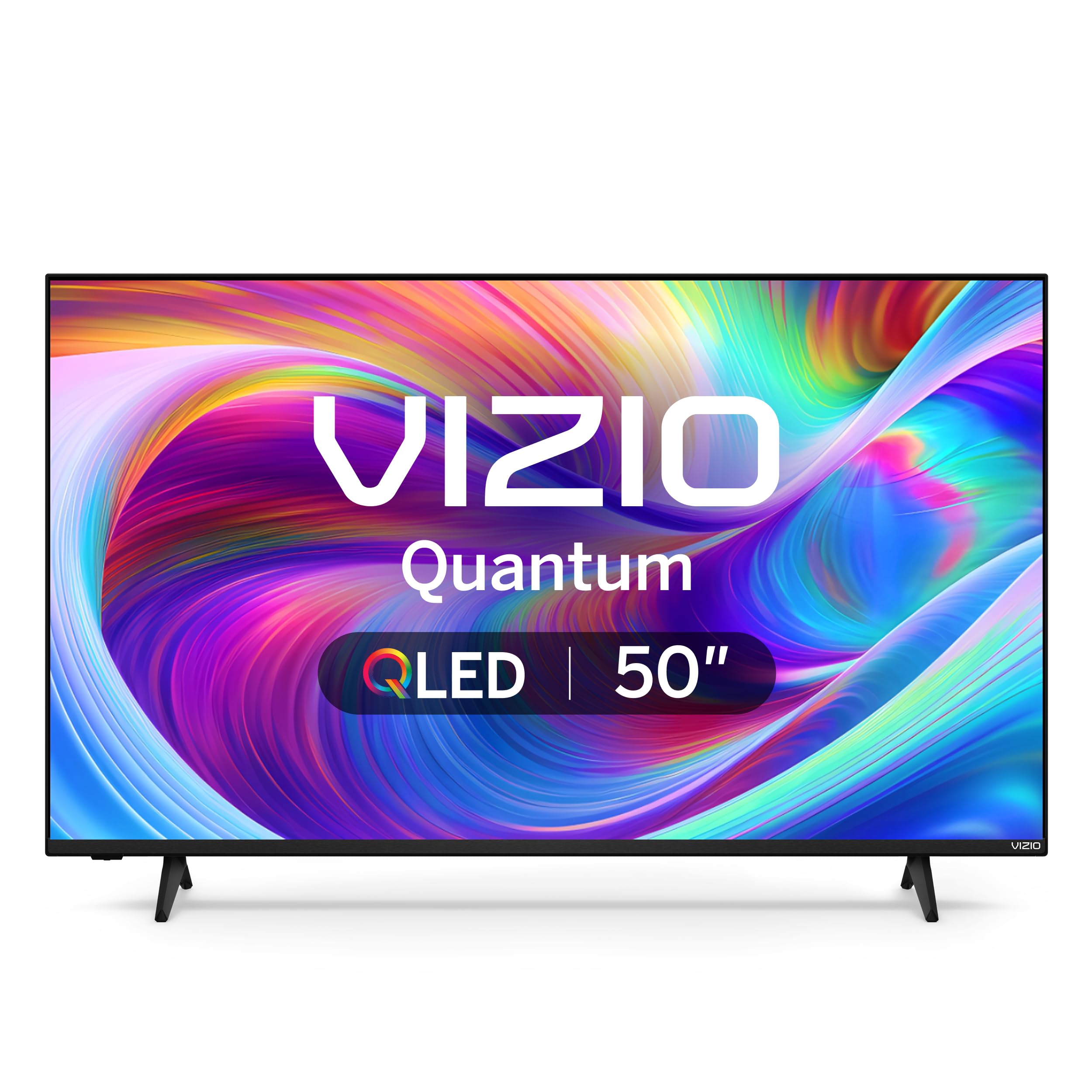 Photo 1 of **SELLING FOR PARTS. MAJOR DAMAGE TO SCREEN**VIZIO 50-inch Quantum 4K QLED HDR Smart TV w/Dolby Vision HDR, WiFi 6, Bluetooth Headphone Capable, Apple AirPlay, Google Cast Built-in (VQD50M-08, New)