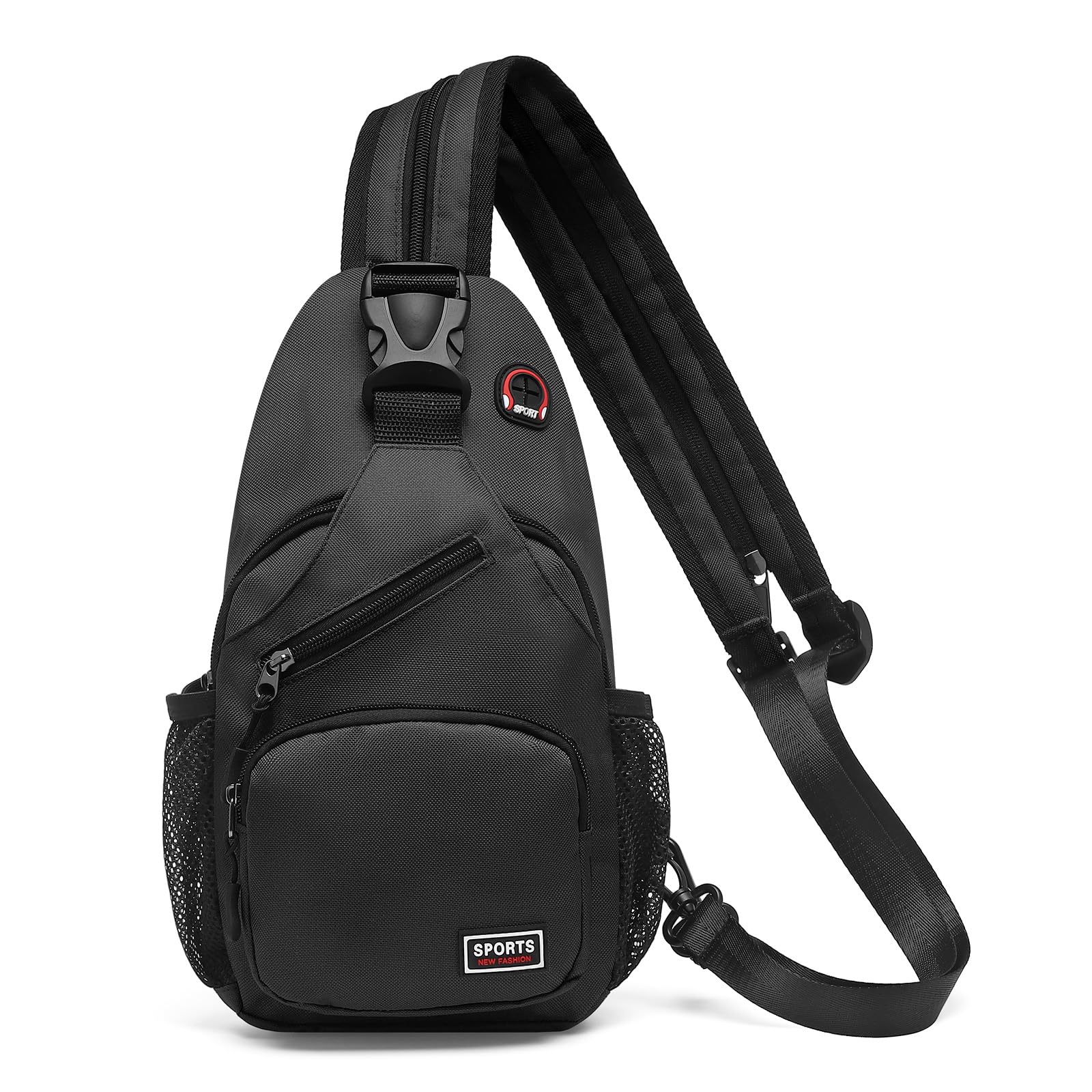 Photo 1 of SUIKIHUM Convertible Sling Bag Crossbody Backpack, 7.9" Tablet Bags with Headphone Jack Shoulder Bag Casual Pack for Women Men Hiking Travel (Black)