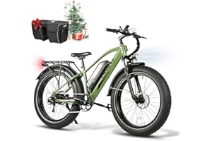 LIKEBIKE Electric Bike for Adults,Peak 720W E Bikes for Men,26" Fat Tire Electric Bikes,48V 13Ah Removable Battery, 25MPH, UL 2849 Certified,7 Speed&Dual Shock Absorber Electric Mountain Bicycle