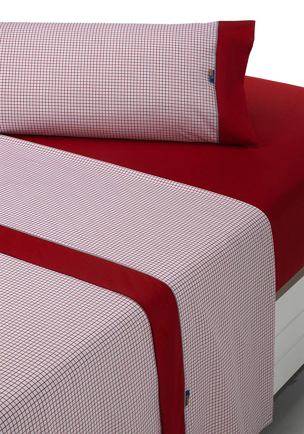 SABANALIA Combo Set of Sheets Full Bed, Red, 150, 3
